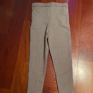 Zara retro skinny pant in black and red tweed - small